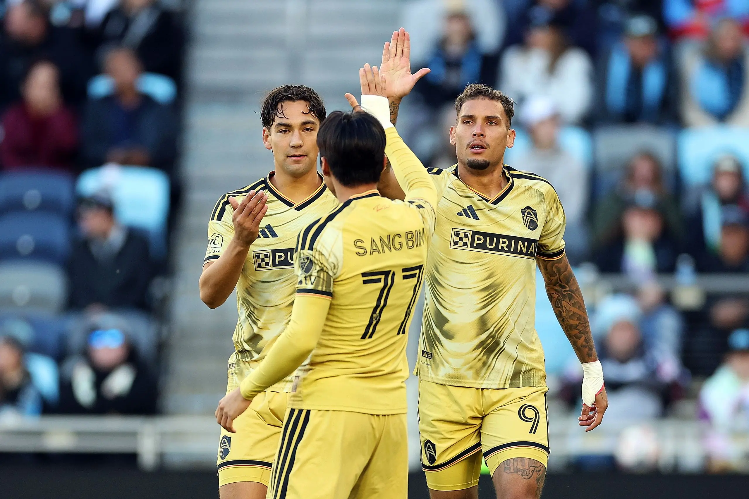 St. Louis CITY SC players celebrate