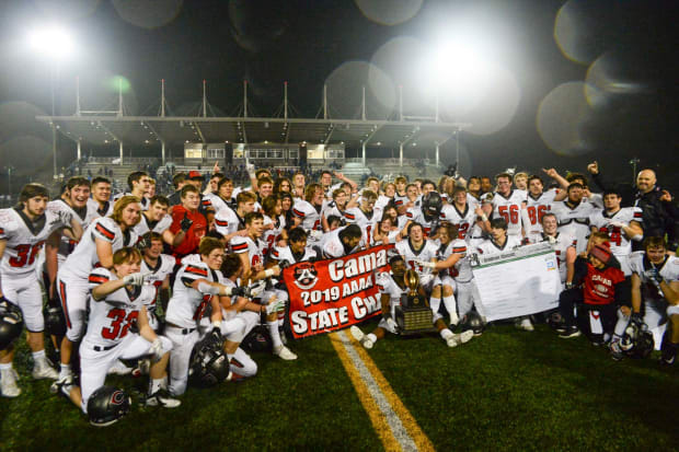 Camas beat Bothell in the 2019 WIAA 4A football state championship at 5,000-capacity Mount Tahoma Stadium in Tacoma.