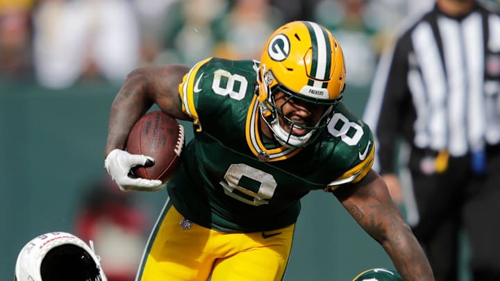 Green Bay Packers running back Josh Jacobs could have a big day against the Houston Texans. Green Bay Packers running back Josh Jacobs could have a big day against the Houston Texans.