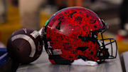 Oct 12, 2024; Laramie, Wyoming, USA; A general view of a San Diego State Aztecs helmet against the Wyoming Cowboys during the fourth quarter at Jonah Field at War Memorial Stadium. Mandatory Credit: Troy Babbitt-Imagn Images