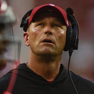 Aug 31, 2024; Tuscaloosa, Alabama, USA;  Alabama Crimson Tide head coach Kalen DeBoer looks on at Bryant-Denny Stadium. Mandatory 