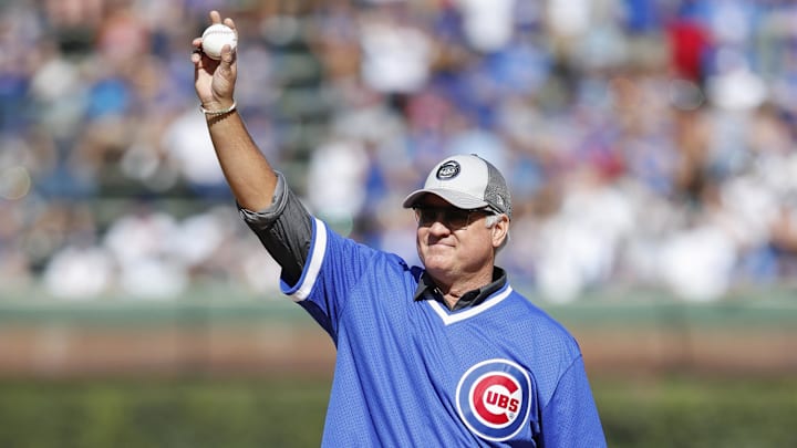 The Cubs will honor the late Ryne Sandberg by wearing the iconic pullover blue jerseys at Wrigley Field. The Cubs will honor the late Ryne Sandberg by wearing the iconic pullover blue jerseys at Wrigley Field.