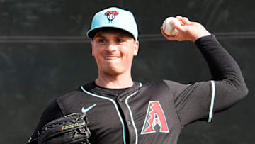 Arizona Diamondbacks pitcher Tommy Henry during spring training workouts at Salt River Fields at Talking Stick on Feb. 14, 2025, in Scottsdale.