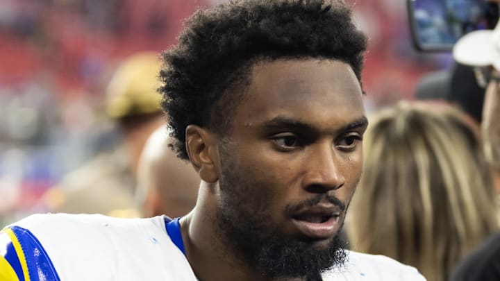 Los Angeles Rams safety Kam Curl (3). Mandatory Credit: Mark J. Rebilas-Imagn Images