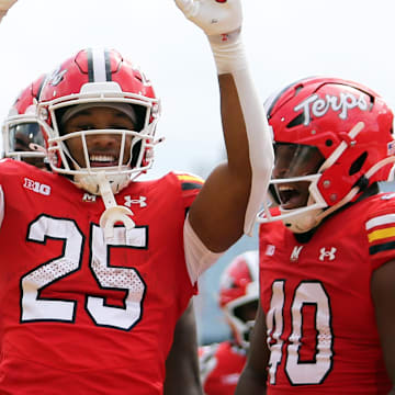 Maryland Terrapins running back Nolan Ray (25). Mandatory Credit: Daniel Kucin Jr.-Imagn Images