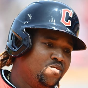 Cleveland Guardians third baseman Jose Ramirez (11) rounds the bases after hitting a home run during the first inning against the Minnesota Twins at Progressive Field on Aug 3. 