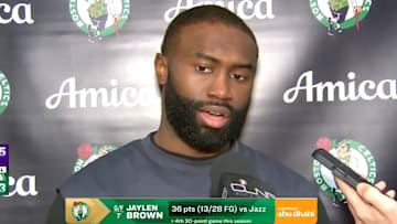 Jaylen Brown went off on the officials after a missed call cost the Celtics a chance to beat the Jazz. 