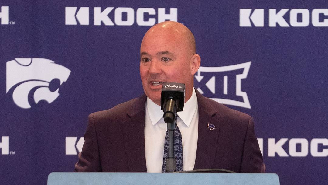 Casey Alexander is welcomed as the new head coach of the Kansas State men’s basketball team during a press conference at Bramlage Coliseum on Monday, March 16, 2026.