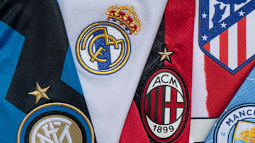 The Club Badges of the 12 European Super League teams
