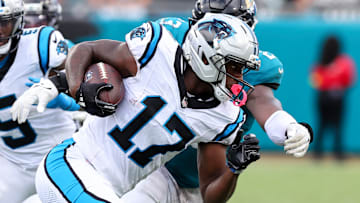 Carolina Panthers wide receiver Xavier Legette