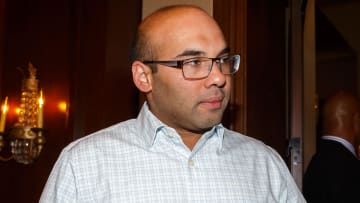 Farhan Zaidi during the MLB general managers meeting at the Omni Scottsdale Resort