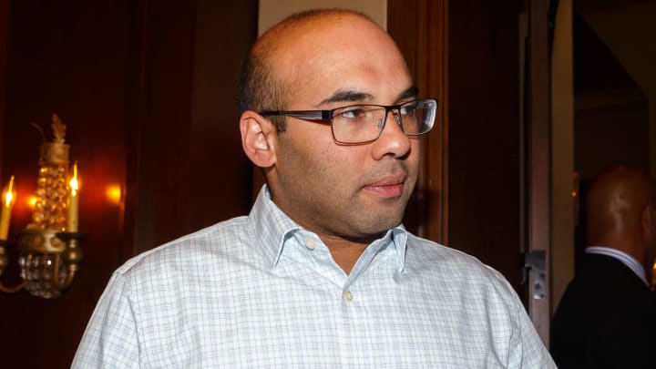 Farhan Zaidi during the MLB general managers meeting at the Omni Scottsdale Resort