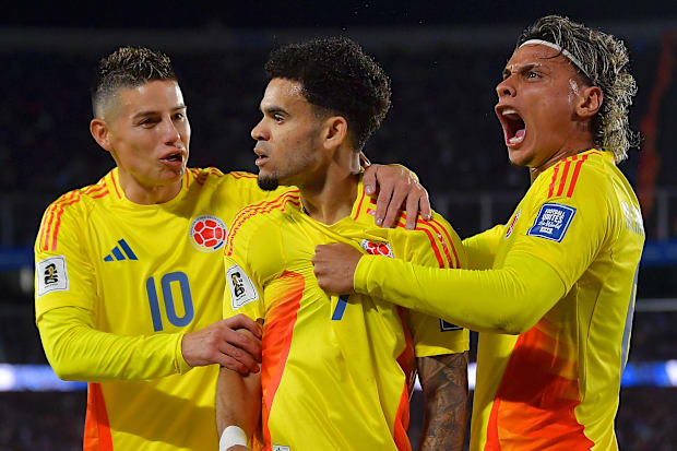 James Rodríguez, Luis Díaz y Richard Ríos Colombia.