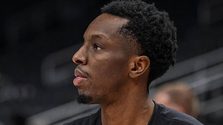 Apr 10, 2026; Atlanta, Georgia, USA; Atlanta Hawks forward Onyeka Okongwu (17) warms  up on the court prior to the game against the Cleveland Cavaliers at State Farm Arena. Mandatory Credit: Dale Zanine-Imagn Images