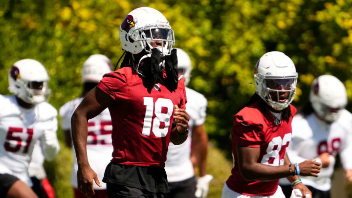 Arizona Cardinals wide receiver Marvin Harrison Jr. (18) during minicamp at Dignity Health Training Center on June 11, 2024.