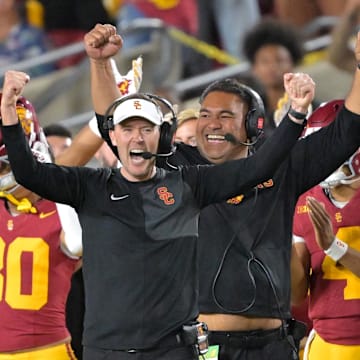 Lincoln Riley's USC program is in the College Football Playoff conversation after Saturday's dominant performance against Michigan.