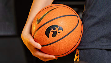 Emely Rodriguez stands for a photo during Iowa Women's Basketball media day at Carver Hawkeye arena in Iowa City, Oct. 14, 2025.