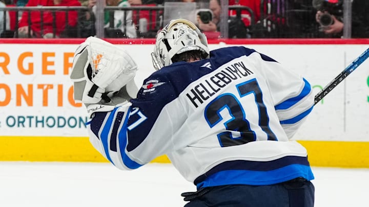Winnipeg Jets goaltender Connor Hellebuyck Winnipeg Jets goaltender Connor Hellebuyck