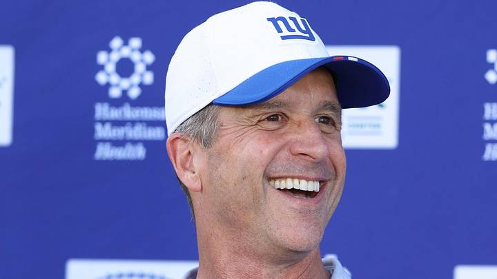 New York Giants head coach John Harbaugh