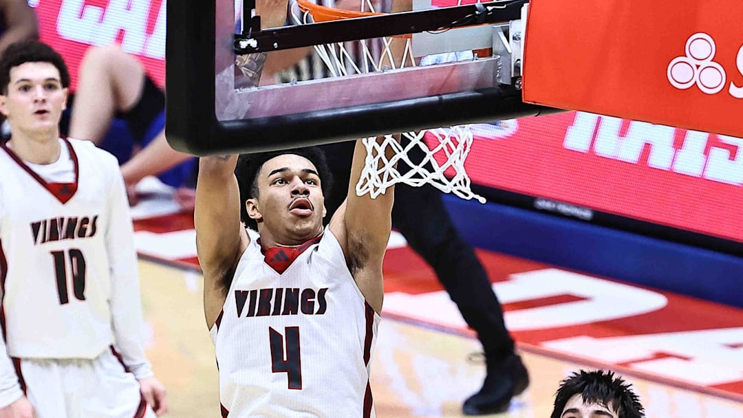 Princeton's Kam Mercer drives to the basket during their Division I state championship win over Hilliard Bradley Sunday, March 22, 2026.