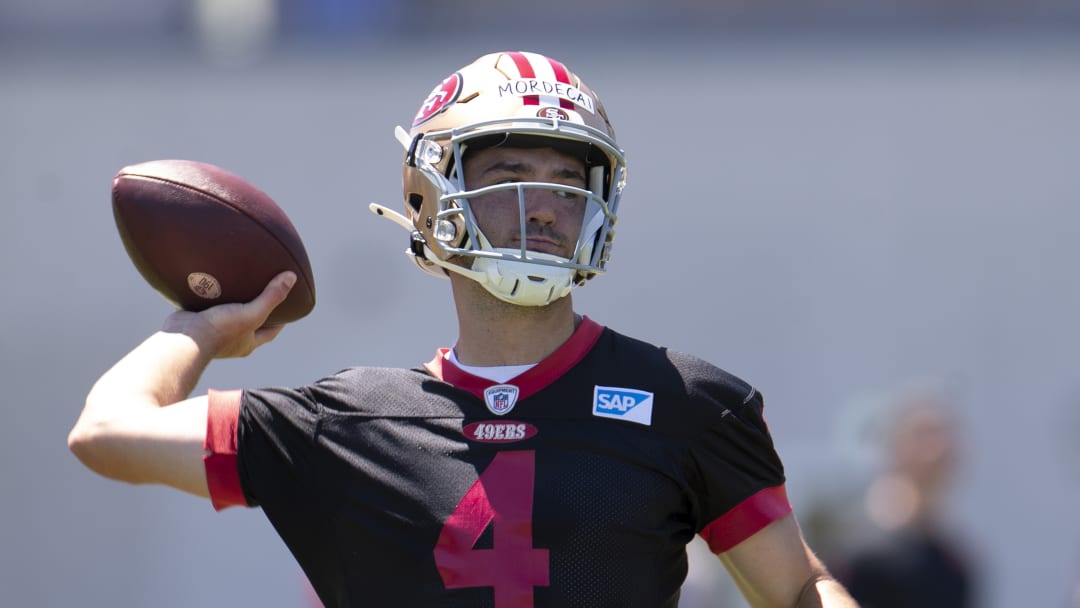 San Francisco 49ers quarterback Tanner Mordecai (4)