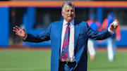 Jul 9, 2022; New York City, New York, USA;  Former New York Mets first baseman Keith Hernandez at the ceremony for his jersey retirement at Citi Field. Mandatory Credit: Wendell Cruz-Imagn Images