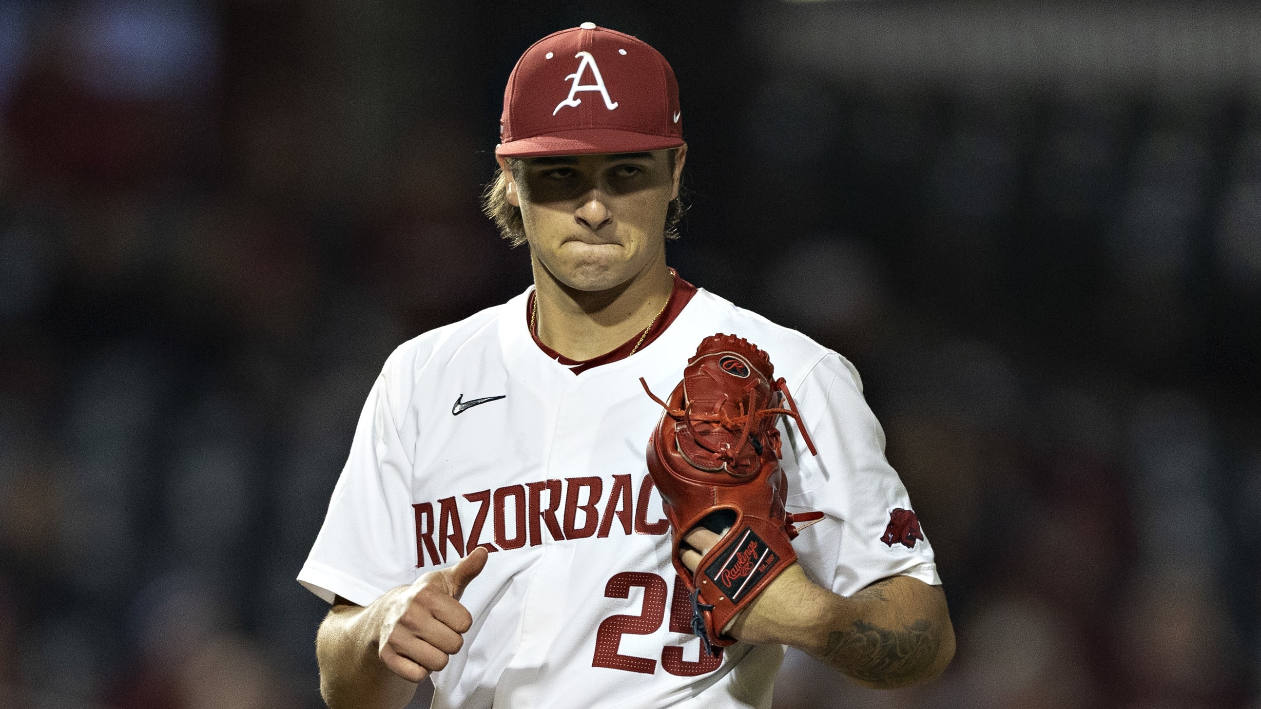 Arkansas Razorbacks pitcher Brady Tygart didn't have his best stuff early against the Auburn Tigers on Friday night in Auburn, Ala., but it turned out to be enough in a 6-5 win by the Hogs to clinch the SEC series.