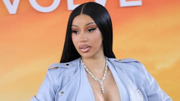 Cardi B attends the Revolve Festival: The Eighth Annual Fashion, Music and Lifestyle Event in Thermal, Calif.