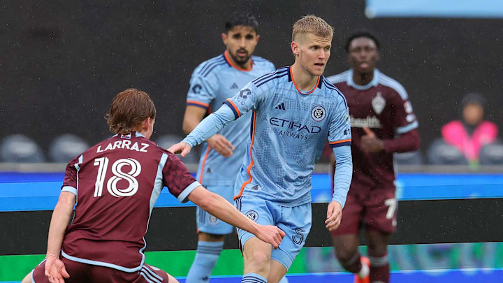 Thiago Martins and Keaton Parks of NYCFC