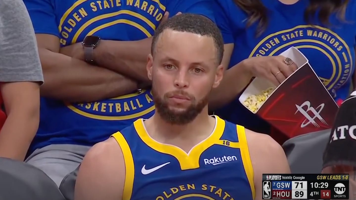 TNT Perfectly Captured Stephen Curry Staring Into Space During Loss to Rockets