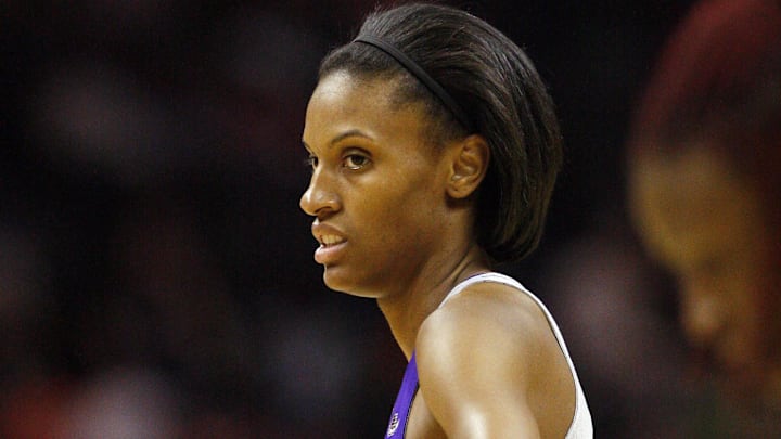 Jun 1, 2012; San Antonio, TX, USA; Phoenix Mercury guard DeWanna Bonner (24) during the second half against the San Antonio Silver Stars at the AT&T Center. The Silver Stars won 85-66. Mandatory Credit: Soobum Im-Imagn Images