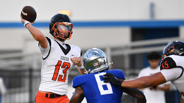 Cocoa High quarterback Brady Hart 