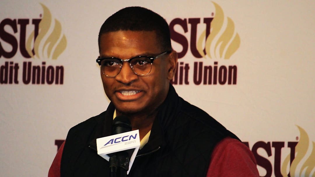 FSU linebackers coach Chris Marve at the FSU National Signing Day Party on Feb. 5, 2020.

Img 4547