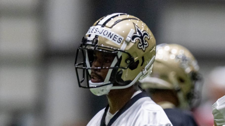 New Orleans Saints wide receiver Donovan People-Jones (19) at practice during offseason | Stephen Lew-Imagn Images