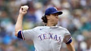 Rangers starting pitcher Jacob deGrom reached 1,800 career strikeouts vs. the Mariners.