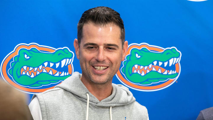 Florida head basketball coach Todd Golden talks about the upcoming season on the first official day of basketball practice at University of Florida in Gainesville, FL on Monday, September 22, 2025. [Alan Youngblood/Gainesville Sun]