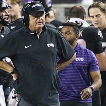 TCU Head Coach Sonny Dykes during the UCF game