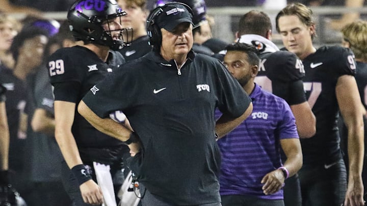 TCU Head Coach Sonny Dykes during the UCF game