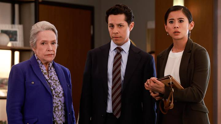 Kathy Bates, David Del Rio, and Leah Lewis in Matlock on CBS