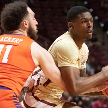 The Florida State mens basketball team competes in their second matchup of the season against the Clemson Tigers at Donald L. Tucker Civic Center Saturday, Feb. 15 2025.