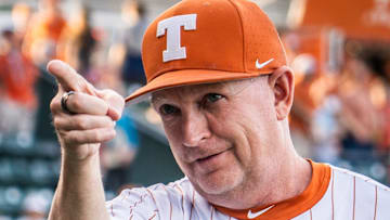 Texas Head Coach Jim Schlossnagle ahead of the Longhorns' game against the UTSA Roadrunners, March 18, 2025 at UFCU Disch-Falk Field in Austin.