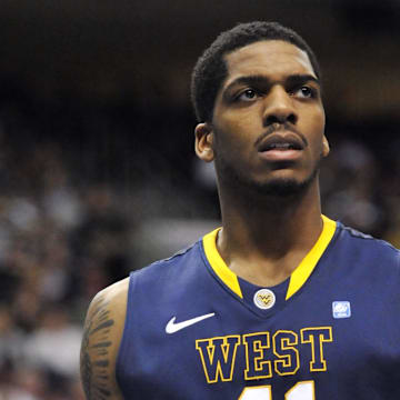 Feb 05, 2011; Philadelphia, PA, USA; West Virginia Mountaineers forward John Flowers (41) during the second half against the Villanova Wildcats at the Wells Fargo Center. Villanova defeated West Virginia 66-50. Mandatory Credit: Howard Smith-Imagn Images