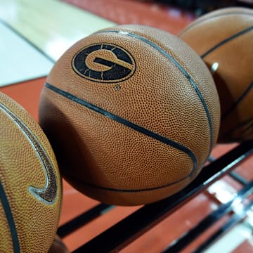 Feb 14, 2017; Athens, GA, USA; A general view of a basketball rack prior to the game between the Mississippi State Bulldogs and the Georgia Bulldogs at Stegeman Coliseum. Mandatory Credit: Adam Hagy-USA TODAY Sports