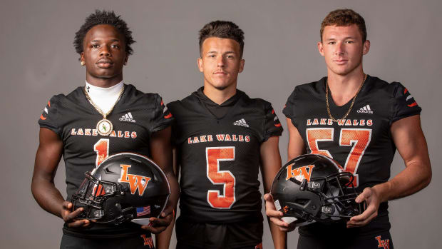 Football Preview - Lake Wales High School - Kaneilius Purdy , Brycen Levidiotis and Russell Watts in Lakeland Fl.