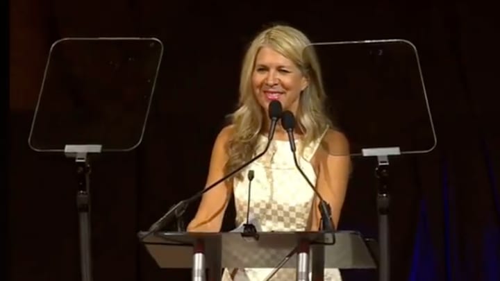 Mary Kay Cabot referenced Bill Belichick in her acceptance speech for the Bill Nunn Memorial Award Mary Kay Cabot referenced Bill Belichick in her acceptance speech for the Bill Nunn Memorial Award
