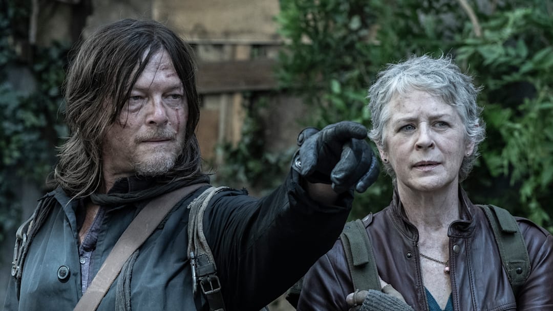 Norman Reedus as Daryl Dixon, Melissa McBride as Carol Peletier - The Walking Dead: Daryl Dixon Season 3.