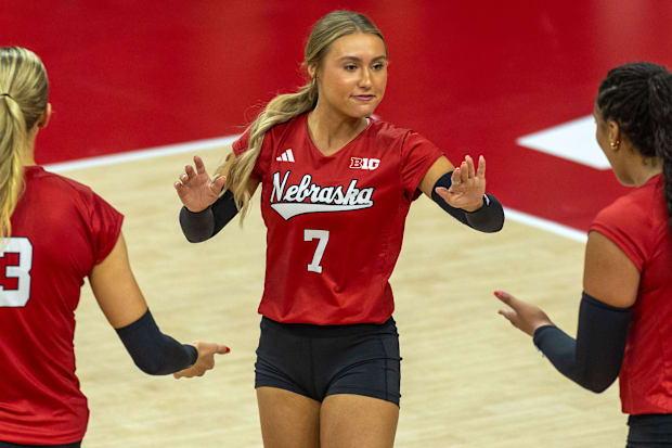 Nebraska DS/Libero Maisie Boesiger during the Red-White Scrimmage on Saturday.
