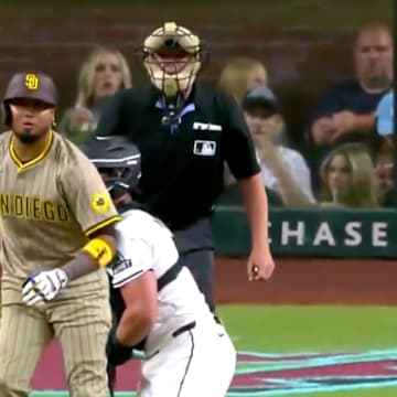 Luis Arraez could not believe the pitch that Brandon Pfaadt delivered to him.