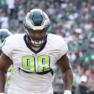 Philadelphia Eagles defensive tackle Jalen Carter (98)