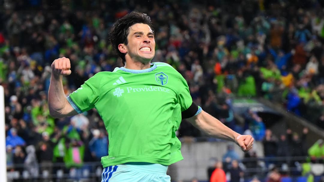 Feb 22, 2026; Seattle, Washington, USA; Seattle Sounders FC forward Paul Rothrock (14) celebrates after scoring a goal against Colorado Rapids during the second half at Lumen Field. Mandatory Credit: Steven Bisig-Imagn Images Feb 22, 2026; Seattle, Washington, USA; Seattle Sounders FC forward Paul Rothrock (14) celebrates after scoring a goal against Colorado Rapids during the second half at Lumen Field. Mandatory Credit: Steven Bisig-Imagn Images
